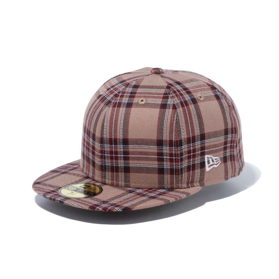 59FIFTY タータンチェック ブラウンチェック ウォルナットアンダーバイザー