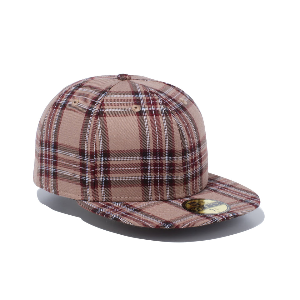59FIFTY タータンチェック ブラウンチェック ウォルナットアンダーバイザー