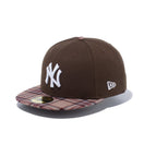 59FIFTY タータンチェック ニューヨーク・ヤンキース ウォルナット ブラウンチェックバイザー