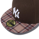 59FIFTY タータンチェック ニューヨーク・ヤンキース ウォルナット ブラウンチェックバイザー