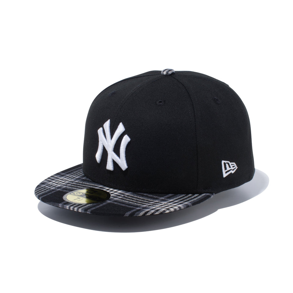 59FIFTY タータンチェック ニューヨーク・ヤンキース ブラック ブラックチェックバイザー