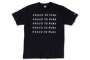 【ストア限定】 コットン Tシャツ タグライン Proud To Play ブラック