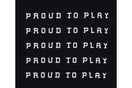 【ストア限定】 コットン Tシャツ タグライン Proud To Play ブラック