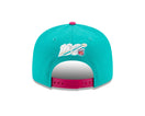 9FIFTY NFL スーパーボウルLIV MIAMI カラーブロック アクア ホワイト ブライトローズバイザー