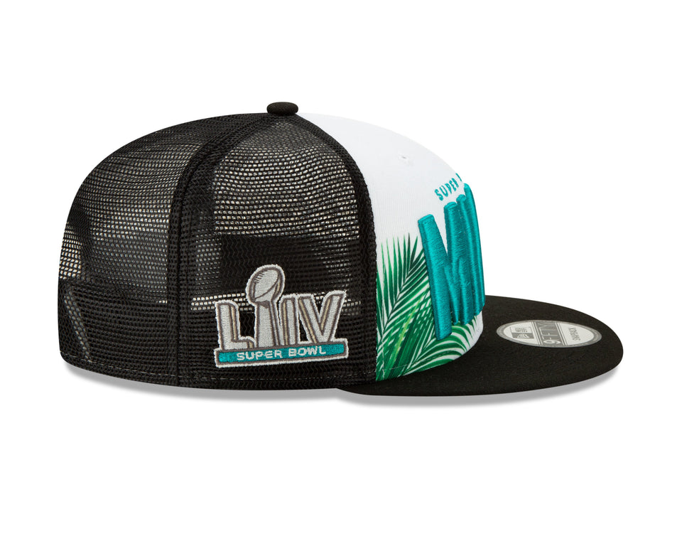9FIFTY トラッカー NFL スーパーボウルLIV MIAMI ホワイト ブラックメッシュ