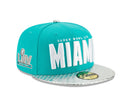 59FIFTY NFL スーパーボウルLIV MIAMI アクア メタリックバイザー
