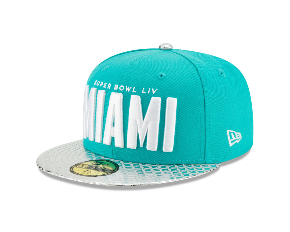 59FIFTY NFL スーパーボウルLIV MIAMI アクア メタリックバイザー