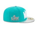 59FIFTY NFL スーパーボウルLIV MIAMI アクア メタリックバイザー
