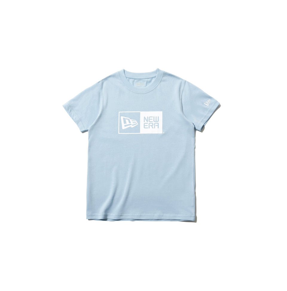 Youth コットン Tシャツ ボックスロゴ ライトブルー