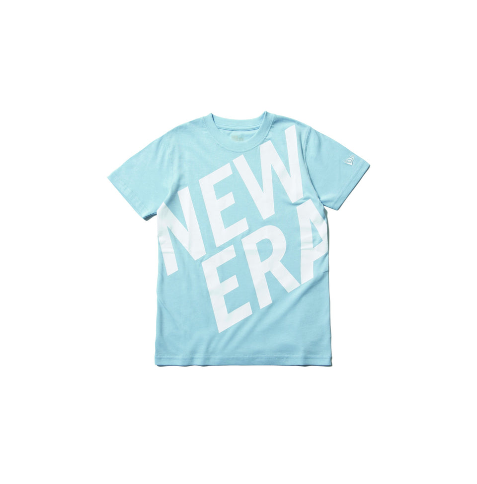 Youth コットン Tシャツ ズームアップニューエラ ライトブルー