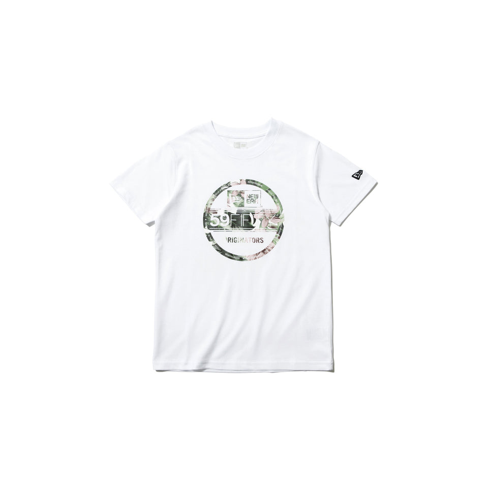 Youth コットン Tシャツ ボタニカル バイザーステッカー ホワイト