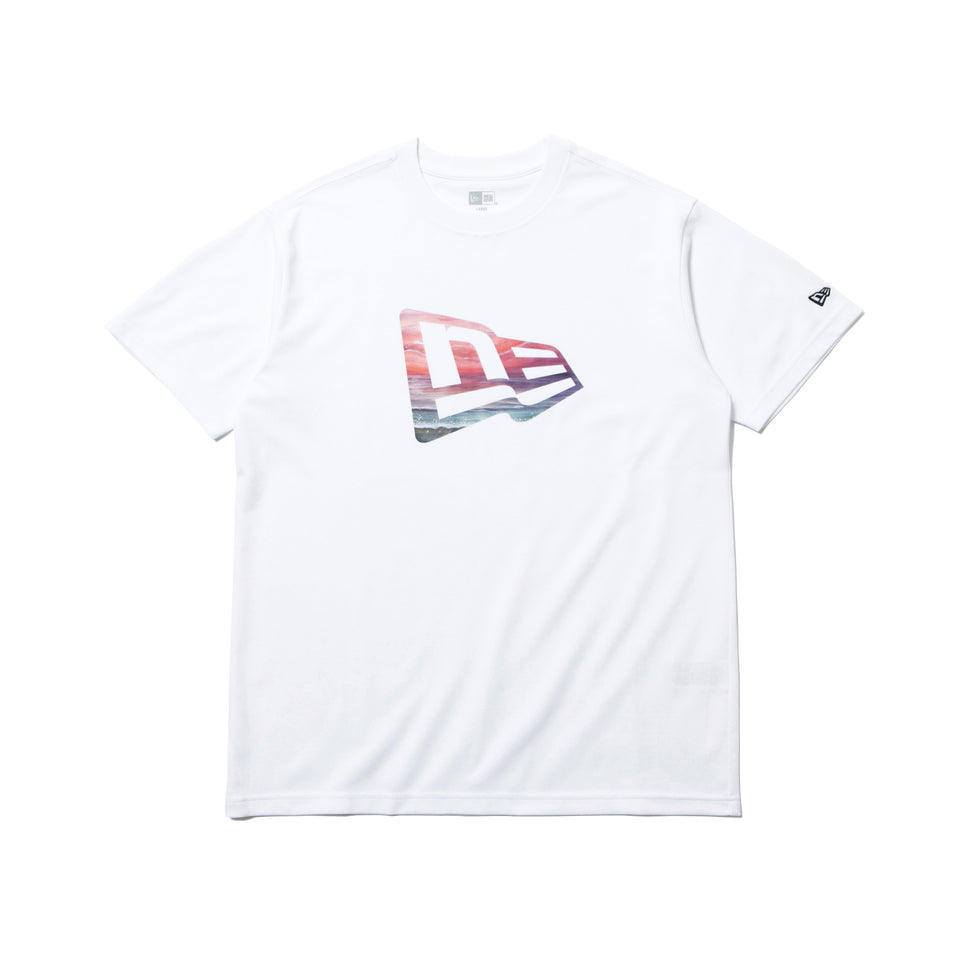 半袖 パフォーマンス Tシャツ ユートピア フラッグロゴ ホワイト レギュラーフィット