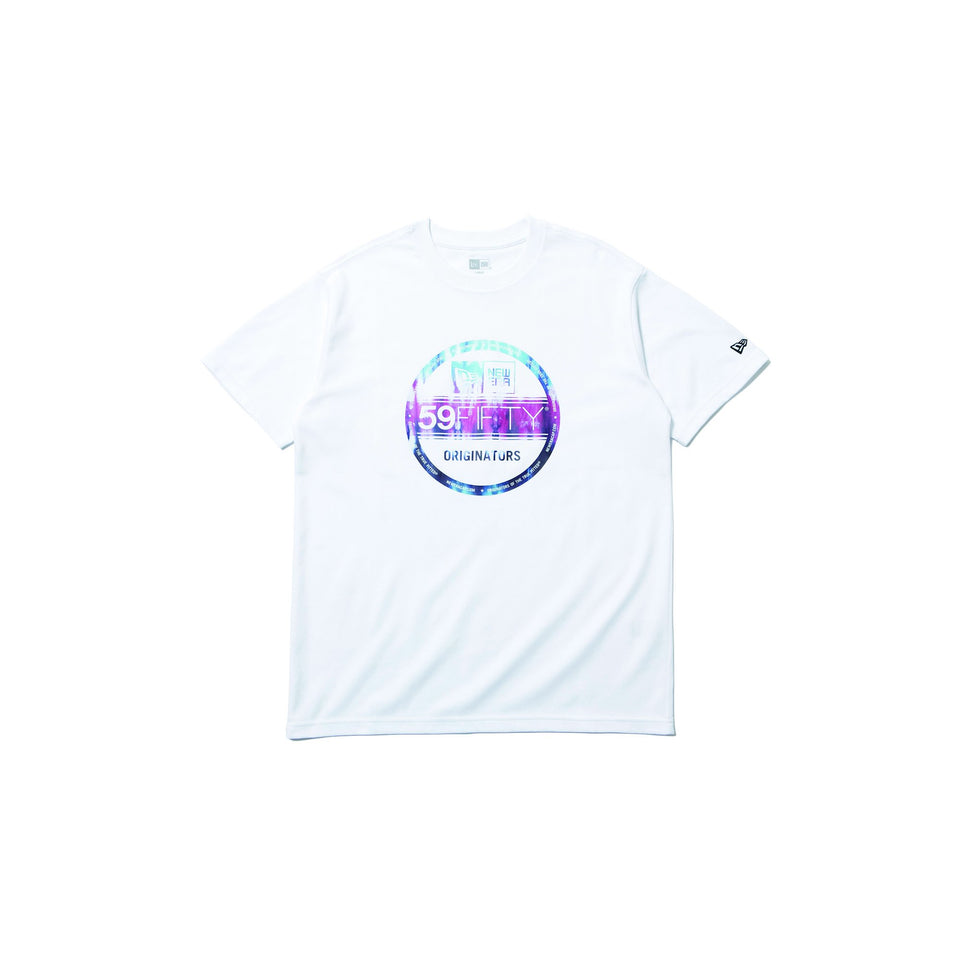 半袖 パフォーマンス Tシャツ カラータイダイ バイザーステッカー ホワイト × タイダイ レギュラーフィット