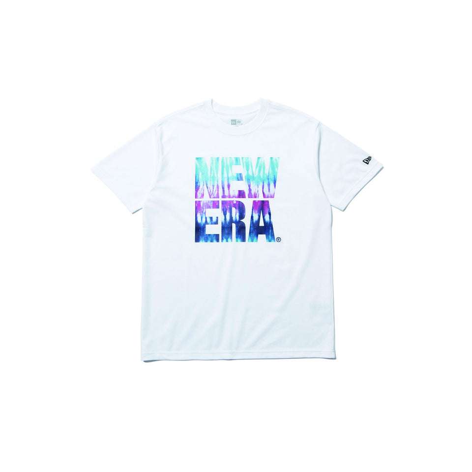 半袖 パフォーマンス Tシャツ カラータイダイ スクエアニューエラ ホワイト × タイダイ レギュラーフィット