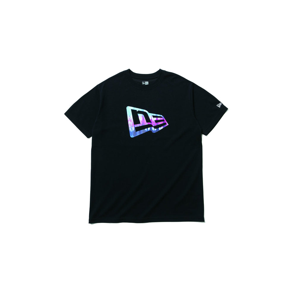 半袖 パフォーマンス Tシャツ カラータイダイ フラッグロゴ ブラック × タイダイ レギュラーフィット