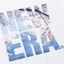 半袖 パフォーマンス Tシャツ 桜 富士山 スクエアニューエラ ホワイト レギュラーフィット