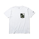 半袖 コットン ポケット Tシャツ ボタニカル ホワイト レギュラーフィット