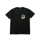 半袖 コットン ポケット Tシャツ ボタニカル ブラック レギュラーフィット