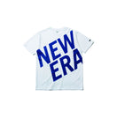 半袖 コットン Tシャツ ズームアップ ニューエラ ロゴ ホワイト × ブルー レギュラーフィット