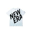 半袖 コットン Tシャツ ズームアップ ニューエラ ロゴ ホワイト × ブラック レギュラーフィット
