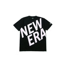 半袖 コットン Tシャツ ズームアップ ニューエラ ロゴ ブラック × ライトピンク レギュラーフィット