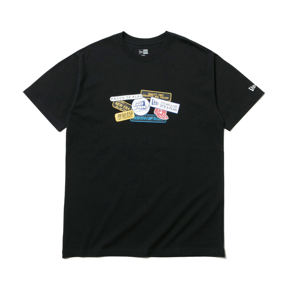 コットン Tシャツ オールドロゴパッチ ブラック レギュラーフィット