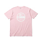 コットン Tシャツ バイザーステッカー ライトピンク × ホワイト レギュラーフィット