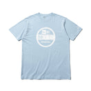 コットン Tシャツ バイザーステッカー ライトブルー × ホワイト レギュラーフィット