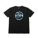 コットン Tシャツ タイガーストライプカモ バイザーステッカー ブラック × ブラック ライトブルー  レギュラーフィット