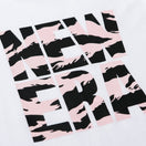 コットン Tシャツ タイガーストライプカモ スクエアニューエラ ホワイト × ブラック ピンク  レギュラーフィット