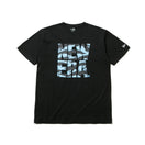 コットン Tシャツ タイガーストライプカモ スクエアニューエラ ブラック × ブラック ライトブルー  レギュラーフィット