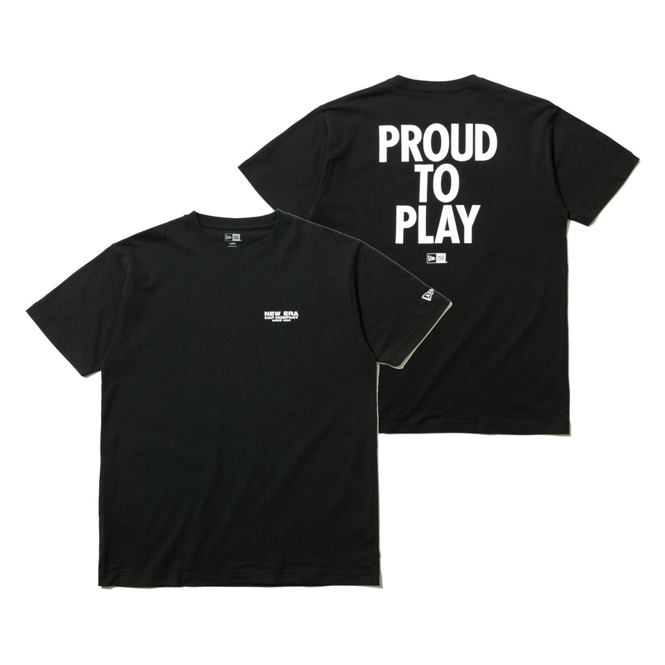コットン Tシャツ PROUD TO PLAY ブラック レギュラーフィット