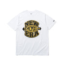 半袖 コットン Tシャツ ニューエラ MCMXX ロゴ ホワイト × ブラック/イエロー レギュラーフィット