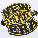 半袖 コットン Tシャツ ニューエラ MCMXX ロゴ ホワイト × ブラック/イエロー レギュラーフィット