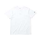 半袖 コットン Tシャツ ミニフラッグロゴ ホワイト × シルバー レギュラーフィット