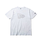 コットン Tシャツ フラッグロゴ ホワイト × シルバー レギュラーフィット