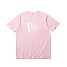 コットン Tシャツ フラッグロゴ ライトピンク × ホワイト レギュラーフィット