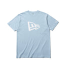 コットン Tシャツ フラッグロゴ ライトブルー × ホワイト レギュラーフィット