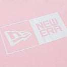 コットン Tシャツ ボックスロゴ ライトピンク × ホワイト