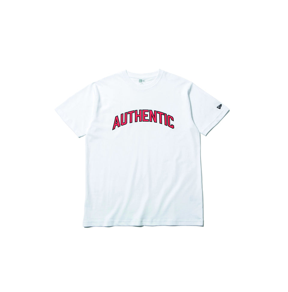 半袖 コットン Tシャツ オーセンティック ホワイト × ブラック/レッド レギュラーフィット