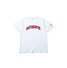 半袖 コットン Tシャツ オーセンティック ホワイト × ブラック/レッド レギュラーフィット