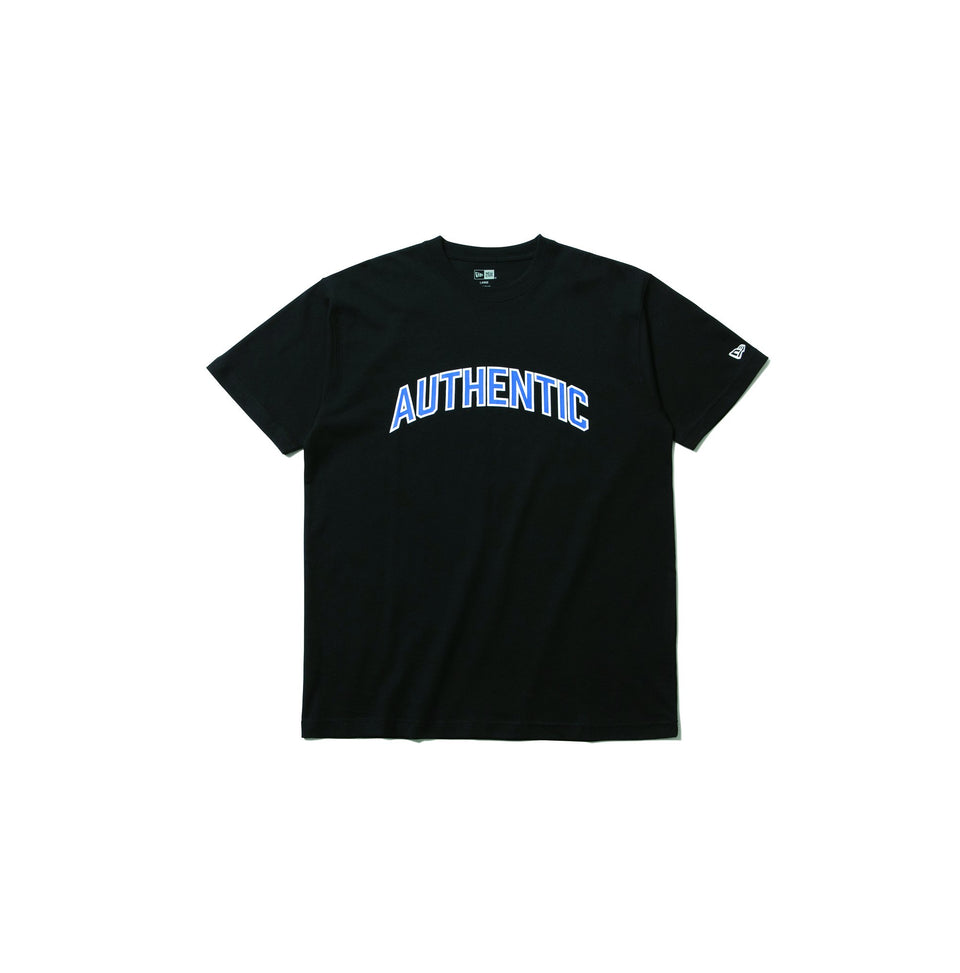 半袖 コットン Tシャツ オーセンティック ブラック × ホワイト/ブルー レギュラーフィット