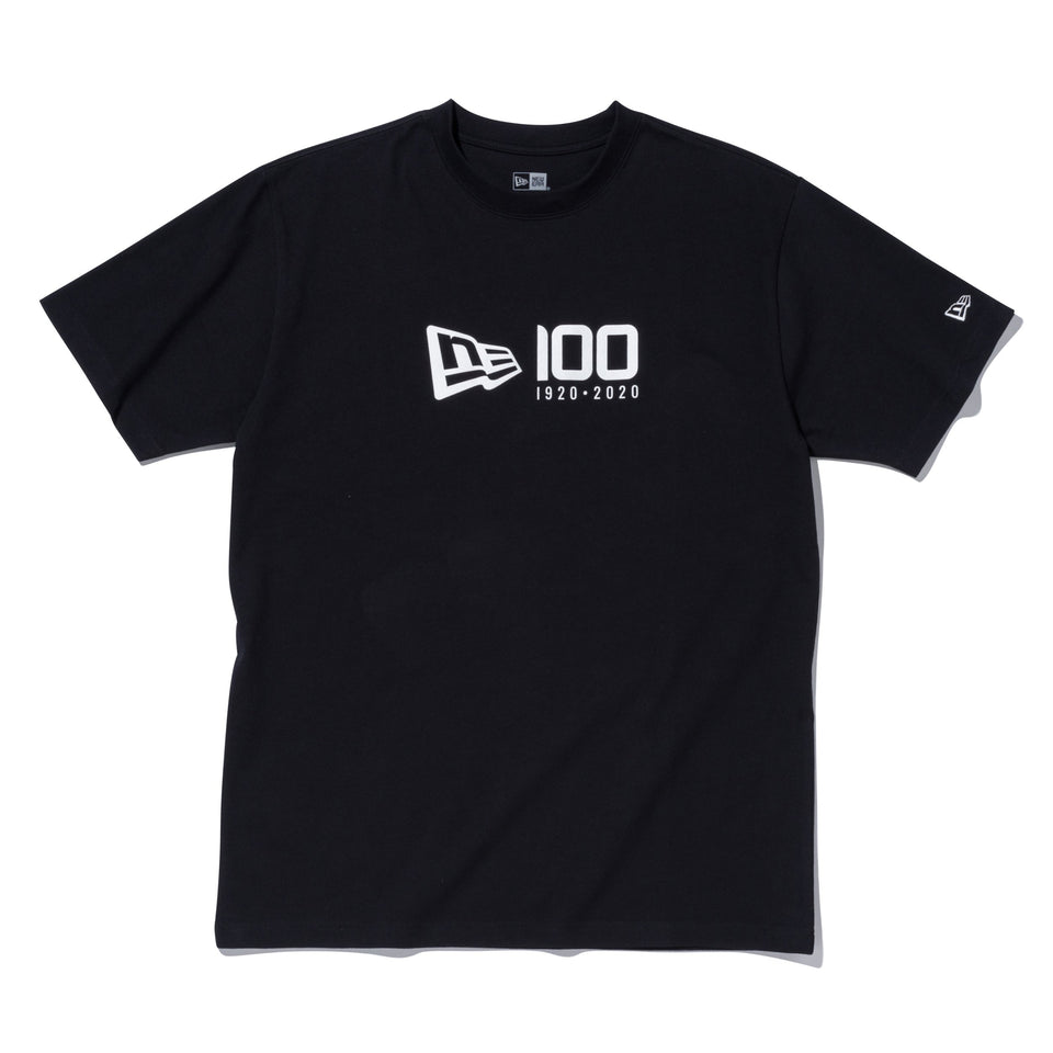 コットン Tシャツ ニューエラ 100周年ロゴ ブラック レギュラーフィット