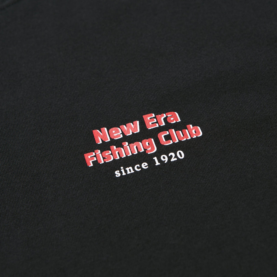 半袖 コットン Tシャツ ニューエラ フィッシング クラブ ブラック × マルチカラー レギュラーフィット 【ニューエラ アウトドア】