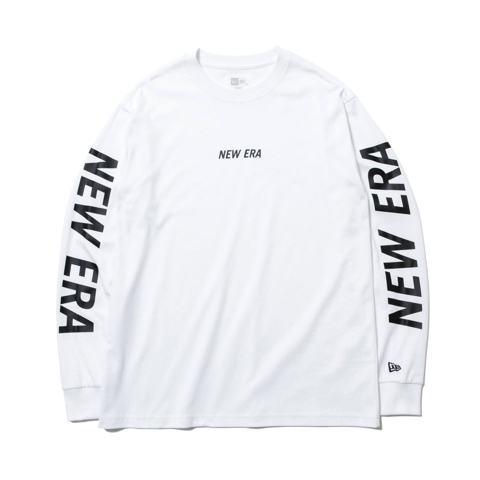 長袖 パフォーマンス Tシャツ ニューエラ フロント スリーブ ホワイト レギュラーフィット