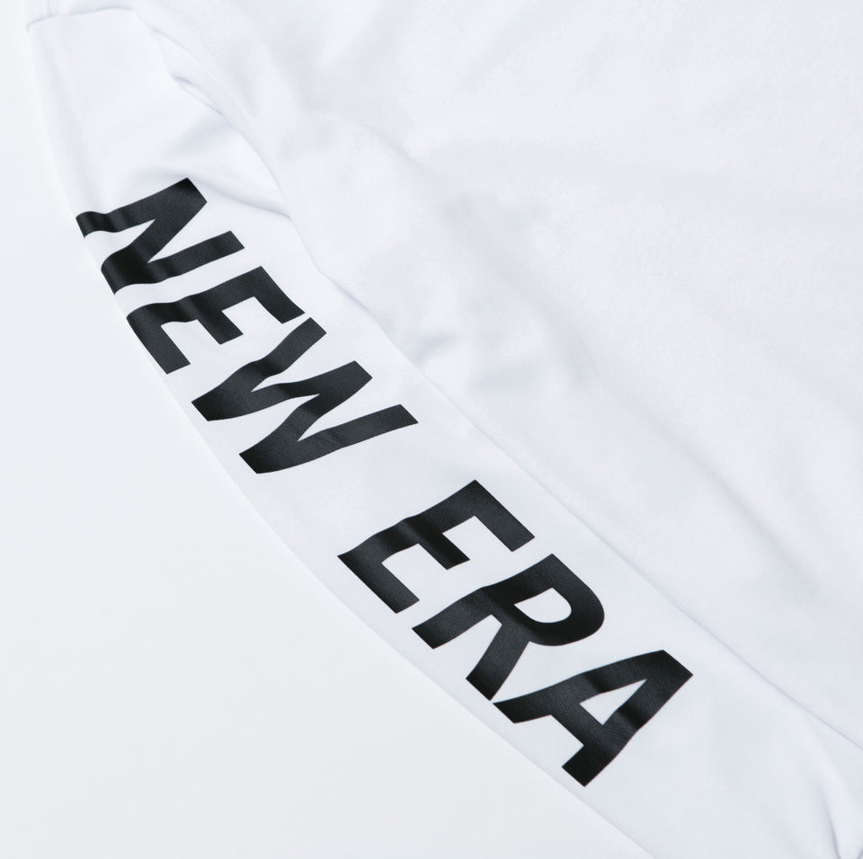 長袖 パフォーマンス Tシャツ ニューエラ フロント スリーブ ホワイト レギュラーフィット