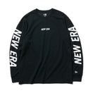 長袖 パフォーマンス Tシャツ ニューエラ フロント スリーブ ブラック レギュラーフィット
