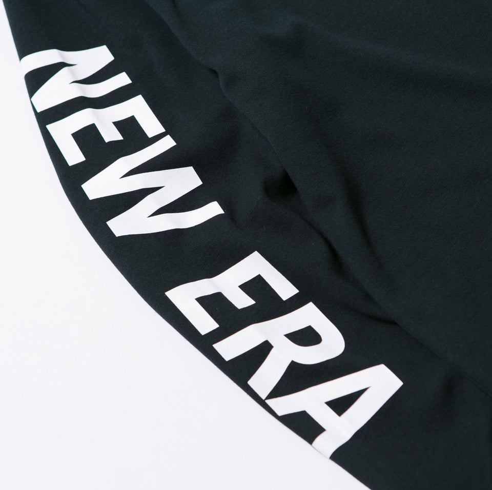 長袖 パフォーマンス Tシャツ ニューエラ フロント スリーブ ブラック レギュラーフィット