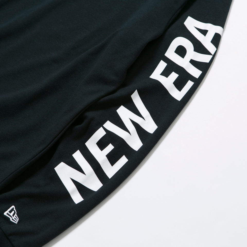 長袖 パフォーマンス Tシャツ ニューエラ フロント スリーブ ブラック レギュラーフィット