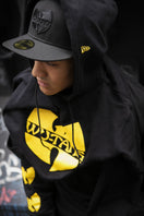 【ストア限定】 長袖 コットン Tシャツ WU-TANG CLAN ウータン・クラン スリーブロゴ ブラックオンブラック